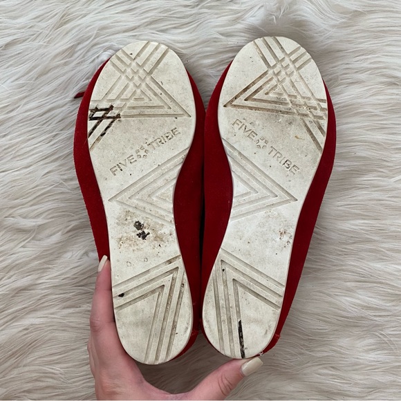 Five Tribe Red Suede Beaded Moccasin Flats - Picture 7 of 13